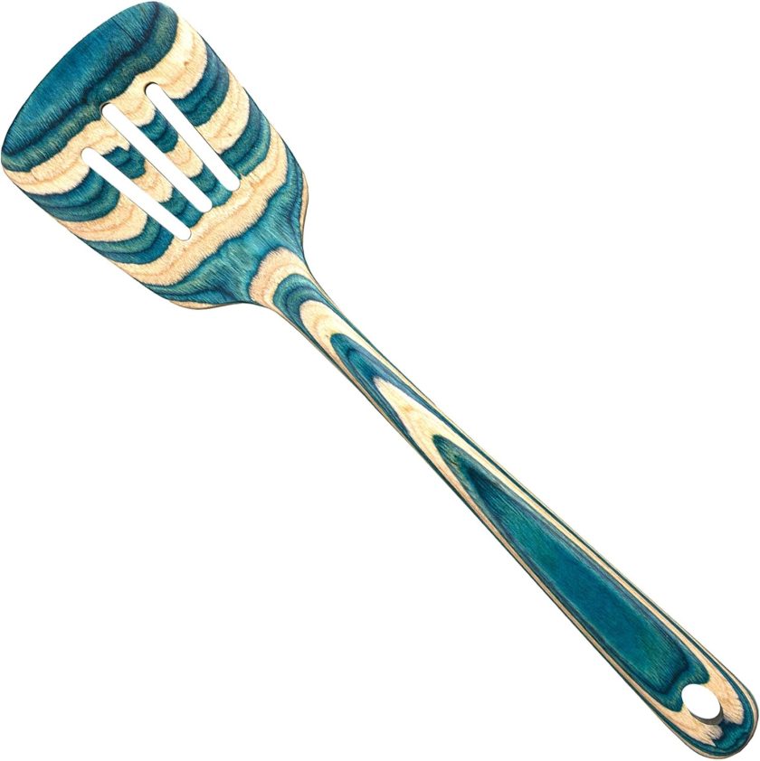 12-1/2" Wooden Slotted Spatula, Safe for Nonstick