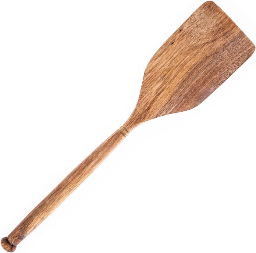 1pc Solid Acacia Wooden Spatula Kitchen Utensils Cooking Baking Home Essentials 12.5 Inch